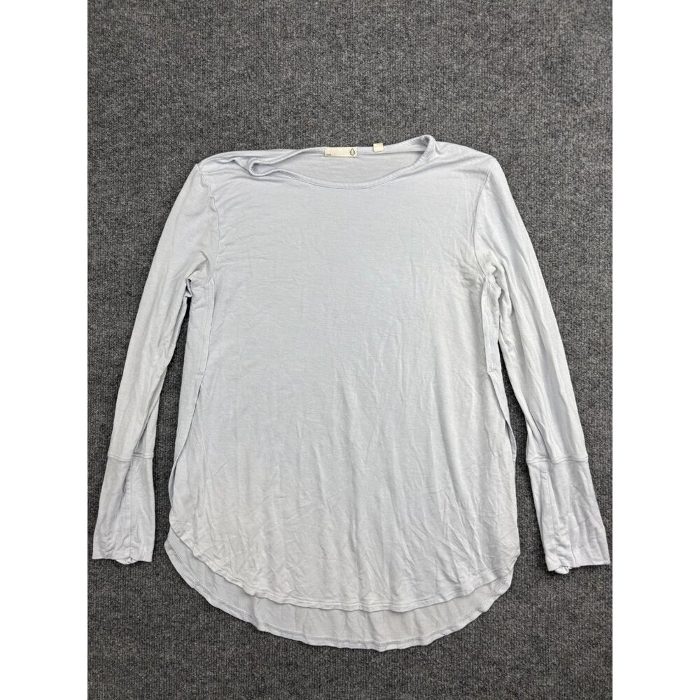Tasc Shirt Womens S Long‎ Sleeve Crew Neck Tunic Top Curved Hem Lightweight